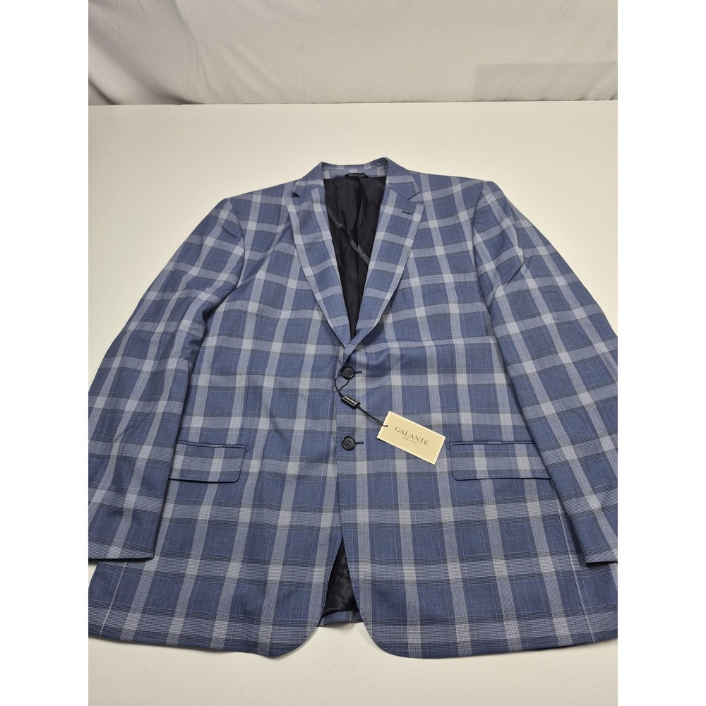Galante Blazer Mens 50 Long Blue Wool VBC Super 110s Sport Coat Italy NWT FLAW
